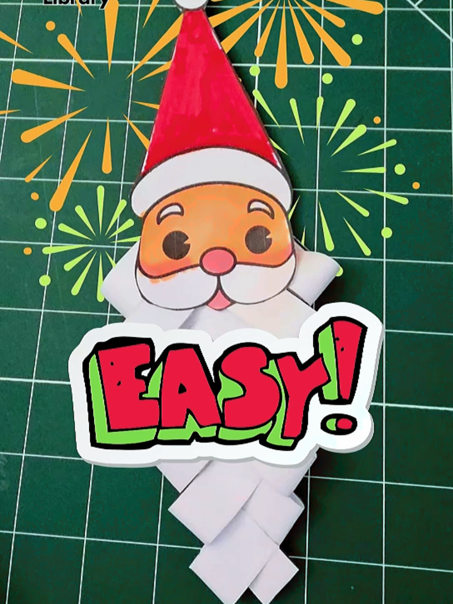 I just saw this on Facebook and had to try it out. It came out perfect! It's good for a Christmas Day advent. you can find the jpg to save it on my Facebook page: Genius Little Kids Library #santacraft #2025christmas  #adventcalendar