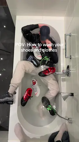 Helping the planet #Soccer #wetclothes #sneakers #bath #fyp 
