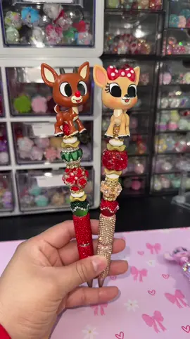 Ahhhh love these😍 *not available* #christmaspens #rudolphtherednosereindeer #Clarice #fyp #beadablepens 