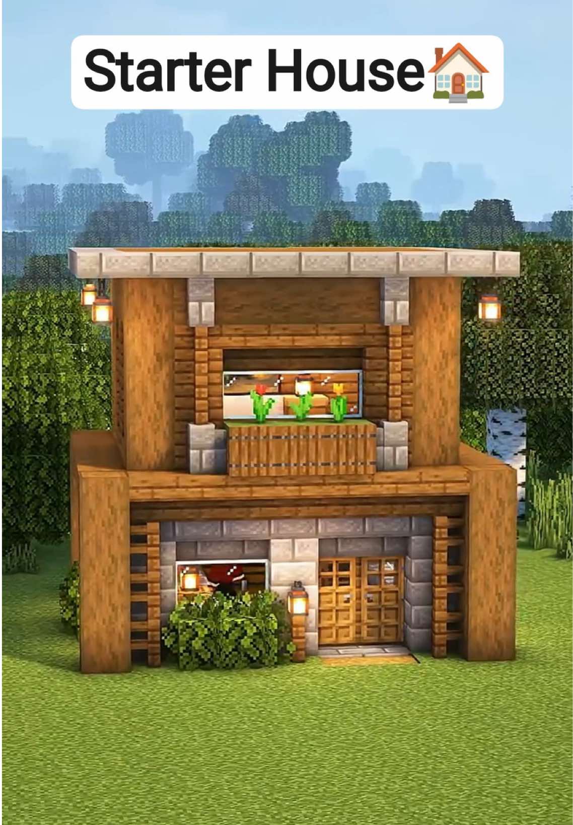 Minecraft Best Starter House 🏠 #Minecraft #minecrafttutorial #minecraftbuilding #minecraftbuilds 