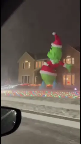 Is he doing a kaholo?!?!? #christmas #grinch #decoration #fyp #sora 