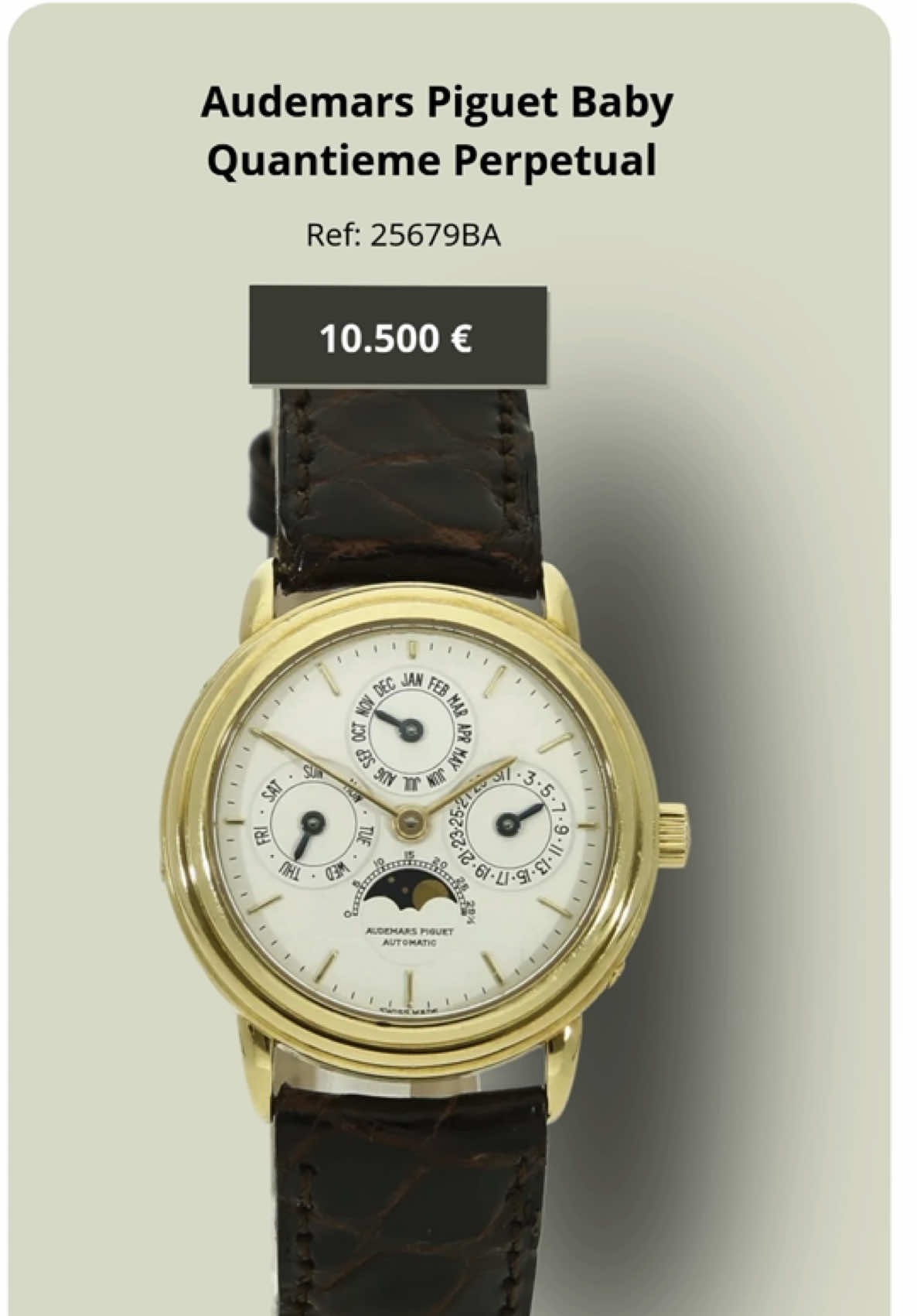 Frisch geprüft, bereit für neue Abenteuer am Handgelenk. Audemars Piguet Baby Quantieme Perpetual - 10.500 € Blancpain Fifty Fathoms Bathyscaphe Jour Day Date - 10.300 € Zenith Pilot Flyback Big Date - 7.300 € Heuer Autavia Orange Boy - 5.800 € Rolex Explorer I - 8.300 € Cartier Panthere Lady Gold - 11.000 € Welche zieht dich magisch an? Schreib's in die Kommentare 👇⌚ Alle Details: watches24.com . . . #audemarspiguet #rolex #blancpain #cartier #zenith                 