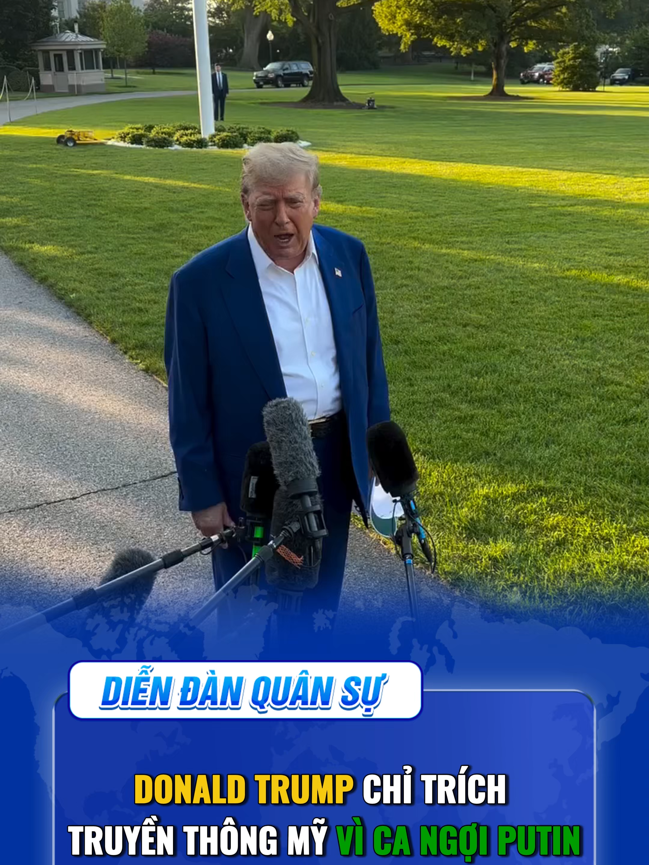 Donald Trump chỉ trích truyền thông Mỹ vì ca  ngợi Putin. #diendanquansu #S8 #TPJ