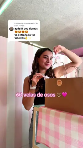 Respuesta a @Fabi Torres 60 velas de osos para un baby shower 🐻🩷  Si quieres un pedido personalizado escríbeme en Instagram: baking_candles  Sitio web: bakingcandles.com.mx 