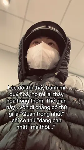 Lúc đói thì thấy bánh mì quý hoá, no rồi lại thấy hoa hồng thơm. Thế gian này.. vốn dĩ chẳng có thứ gì là” Quan trọng nhất” chỉ có thứ “đang cần nhất” mà thôi
