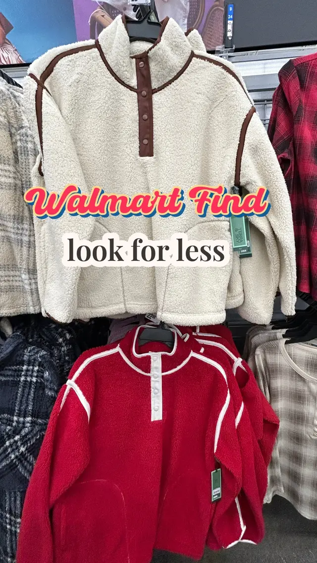 Found these at my local Walmart and I had to get the red one! Look for less?😉#walmartfinds #lookforless #womensfashion #fleece @Walmart 