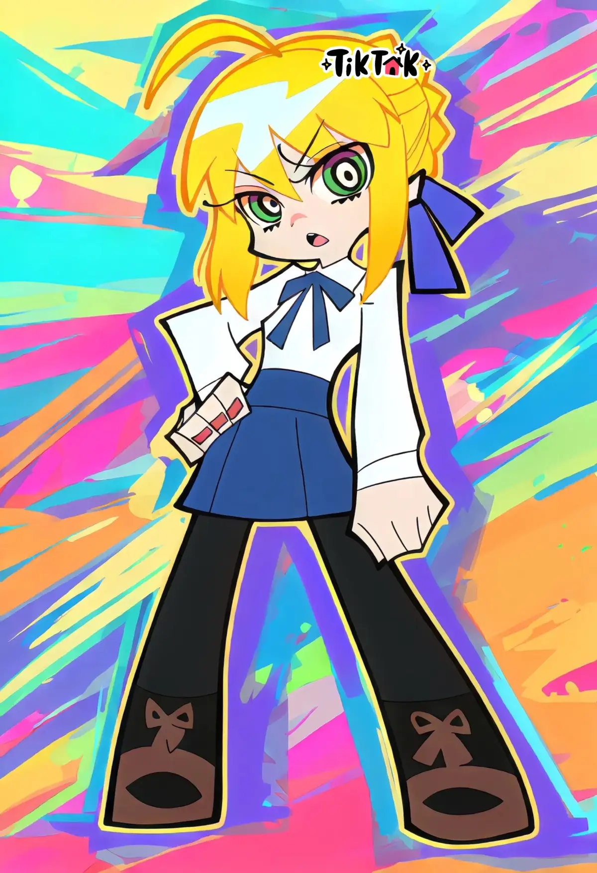 #draw #animation #figure #look #angel with suspenders 