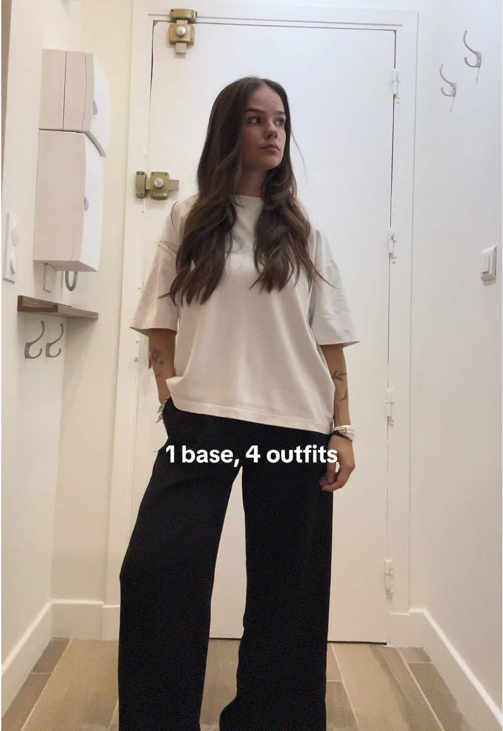 1 base, 4 outfits #fashion #fashiontiktok #ootdinspiration #fyp 
