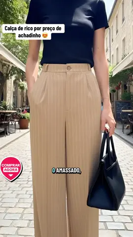 Calça feminina pantalona premium #tiktokshopblackfridaybr #AchadoDeModa #lookdodia 