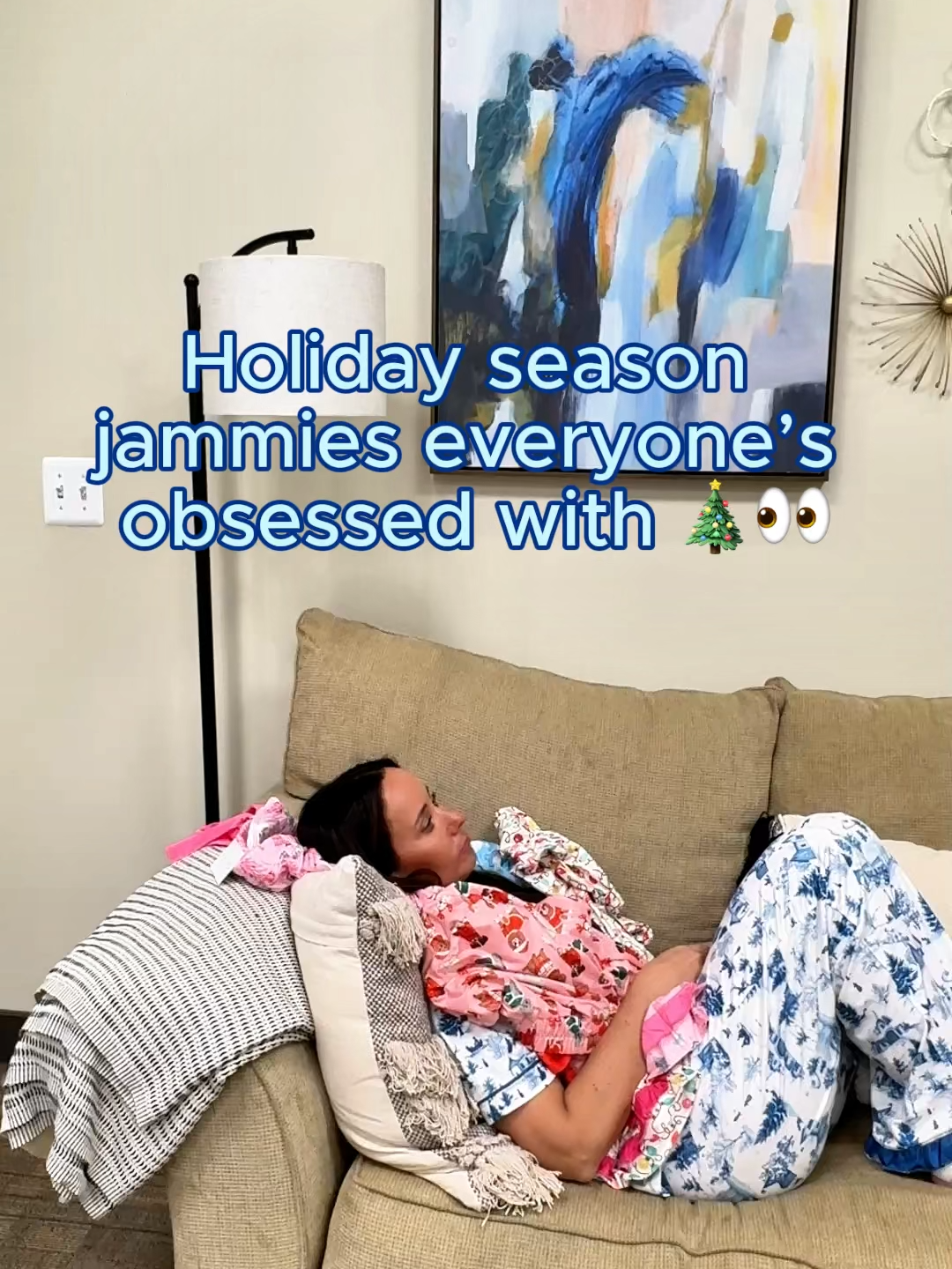 Warning: once you put these Jammies on, you may not see real clothes until January. ❄️😂 Pink trees? Snowmen? Puppies? Christmas lights? Pick the print that matches your holiday personality. ✨ Holiday movie on, fuzzy socks on, festive jammies on, the trifecta of seasonal happiness. #comfyclothes #cozyseason #winterstyle #holidaypjs #softandcozy @christmasjammies