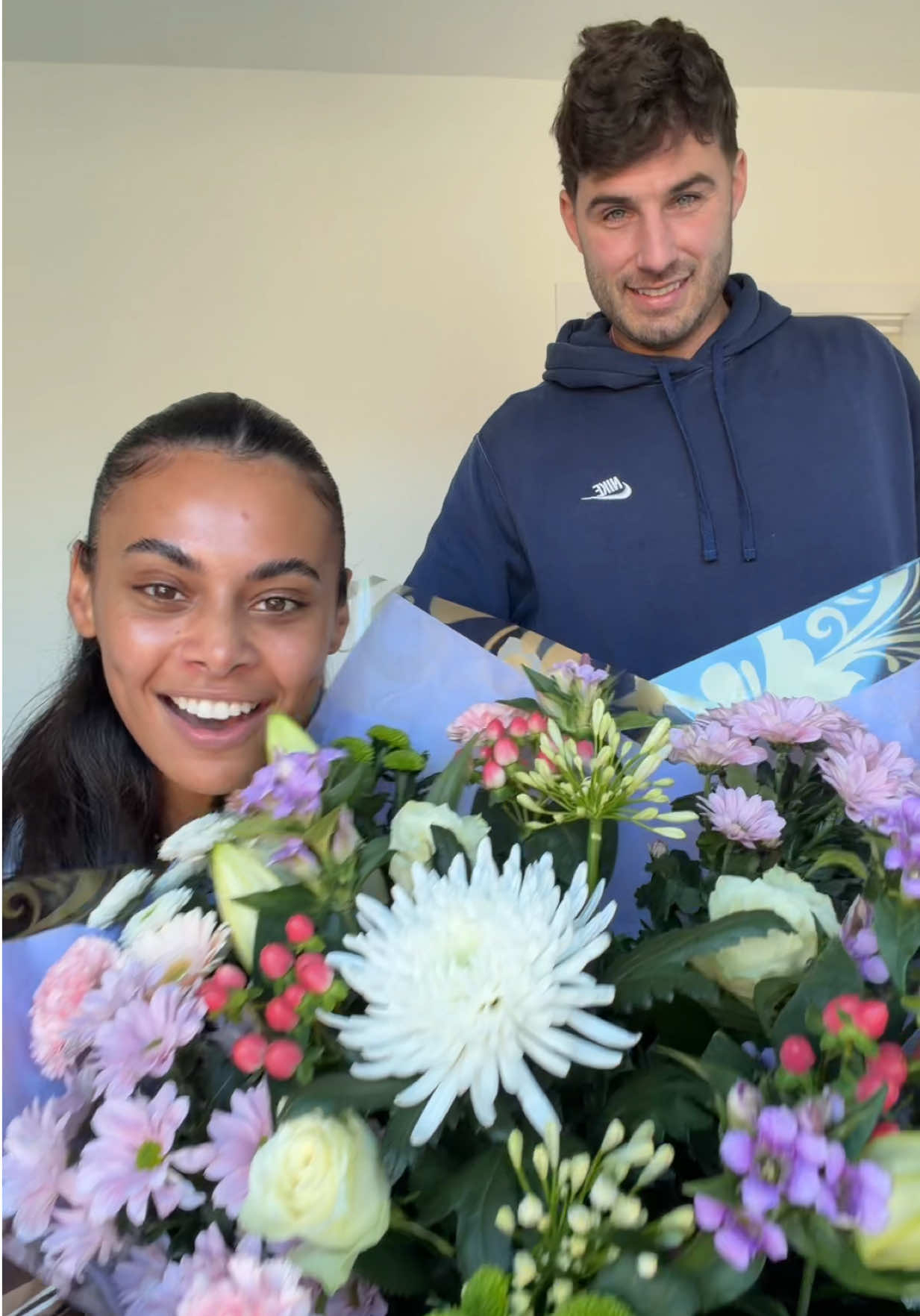 The flowers 🥹 (please ignore my hair extensions thank you & bye for now 😂)