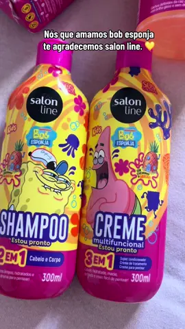 Kit bob esponja salon line com cheirinho de abacaxi. #bobesponja #salonline 