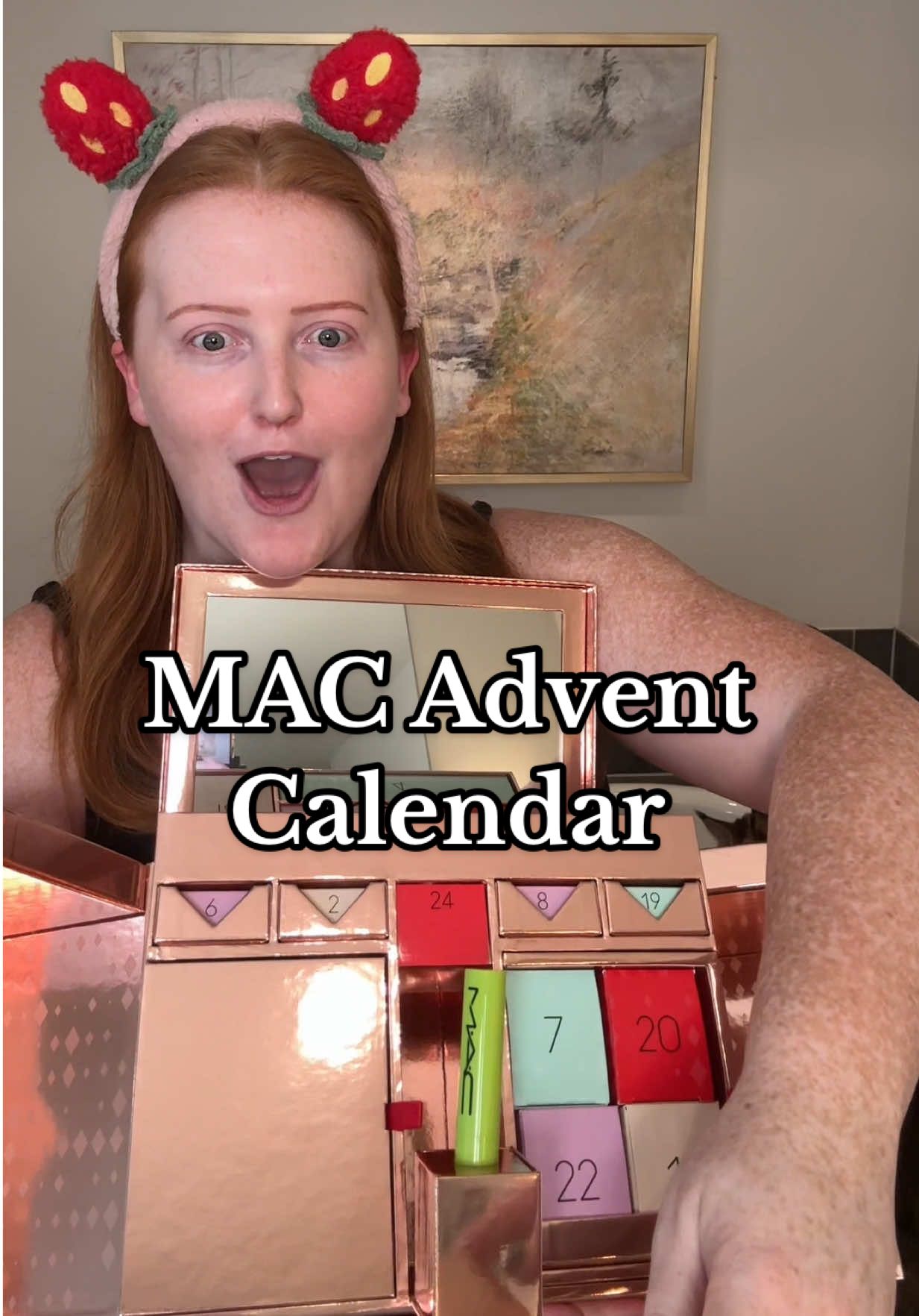 Nothing stops sick Kate from a good ol’ fashion unboxing 🎁  @maccosmetics 
