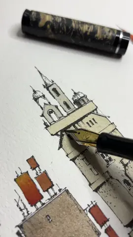 BigCity Life #🖋️ #drawing #fountainpen #fyp #🎨 