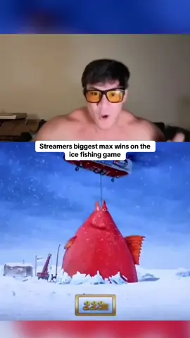 Streamers biggest max wins on the ice fishing game #kickstreaming 