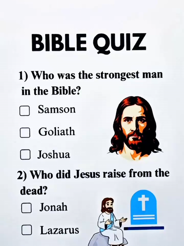Bible Quiz-Can you get 6/6? #bible #biblequiz #trivia #quiztime #fyp 
