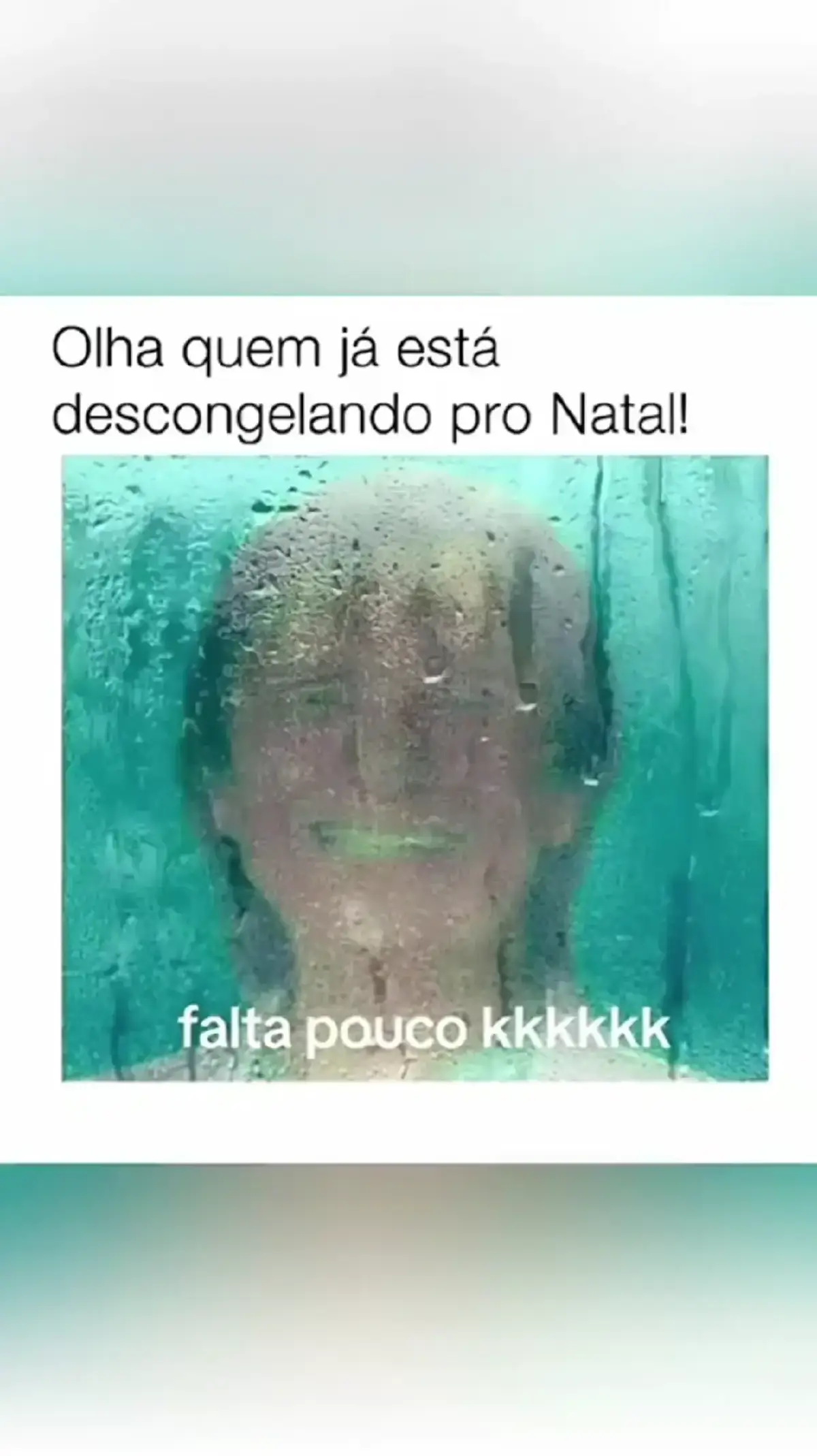 Olha quem já está descongelando pro natal 🤣