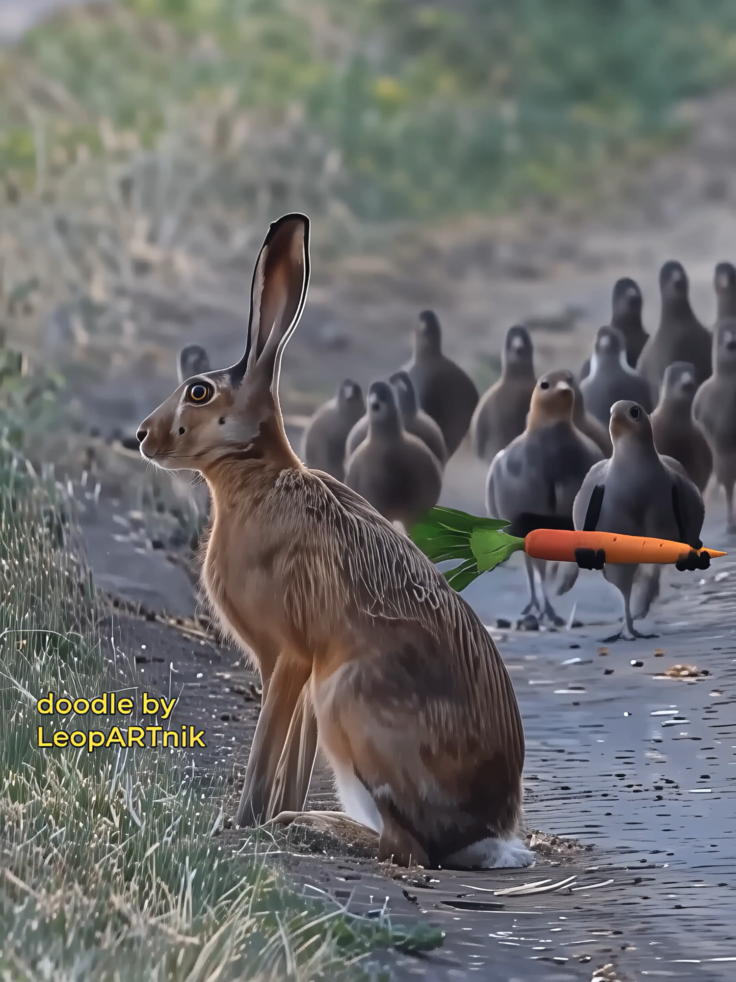 🥕⌛🥕 TOO LITTLE TOO LATE 🥕⌛🥕 #throwback #leopartnik  Background video source: unknown Animation: #LeopARTnik