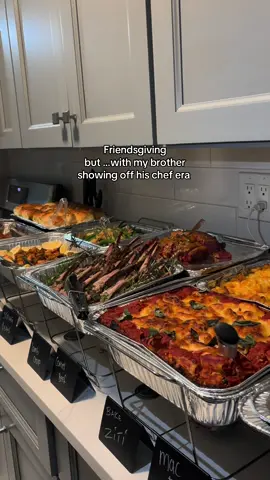 IG page 👨🏾‍🍳: @ chefherbz Blessed that he cooked it all 🤭☺️ i did cook the Mac & cheese, rice & peas & salad tho 😆 #friendsgiving #chef #thanksgiving #dinner 