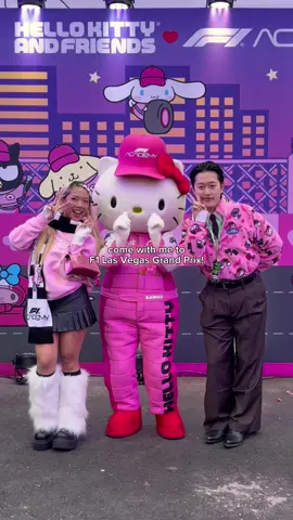 being team @hellokitty for @Formula 1 Las Vegas Grand Prix was perfect for this supercute weekend! 💗 #sanriopartner #hellottyxf1academy