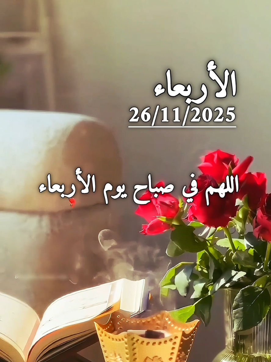 دعاء يوم الأربعاء 26/11/2025 .اللهم في صباح يوم الأربعاء #دعاء #دعاء_يوم_الاربعاء #دعاء_الصباح #صباحكم_معطر_بذكر_الله #اللهم_امين_يارب_العالمين 