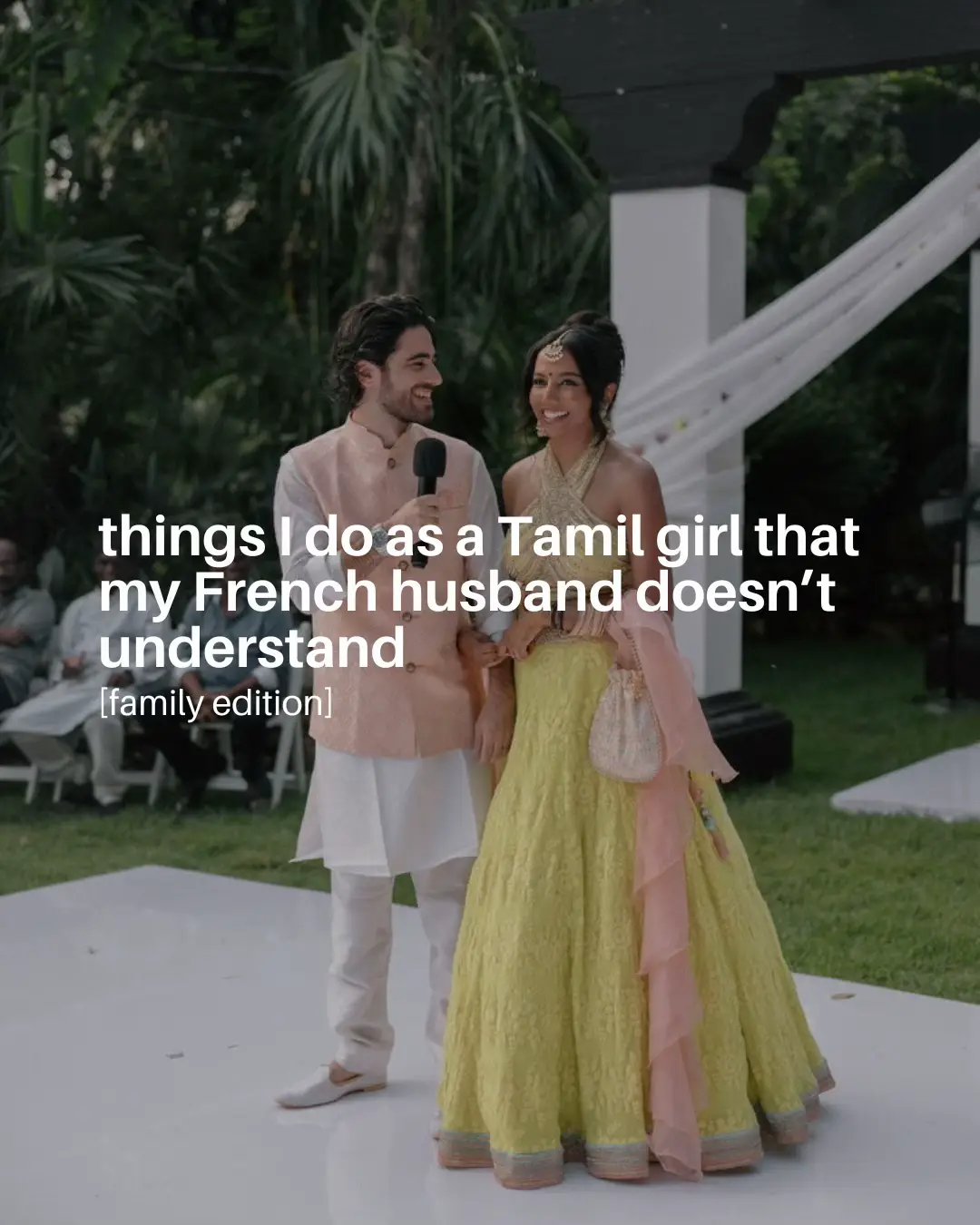 Living in France as a Canadian Tamil has been one of those experiences where you’re constantly balancing two cultures without fully stepping out of either one. There are parts of my upbringing that feel so normal to me, the family rhythm, the way we stay connected, the expectations around visits, weddings, aunties, uncles, all of it,  and then I’ll see my French husband pause, confused, or genuinely surprised that this is “just how things work” for us. I’ve been in France for more than 10 years now, and honestly, the real expat experience isn’t the big dramatic moments. It’s the quiet cultural differences you keep bumping into. The ones that make you laugh, or homesick, or suddenly aware of where you come from. The tiny habits that shaped you long before you ever moved abroad. Some days it makes me feel rooted in who I am. Other days it reminds me that I’m living in a place where my “normal” isn’t the default. And I think that’s the part of expat life I love sharing, not the postcard version of France, but the everyday moments where two cultures meet and try to understand each other. #expatinfrance #livinginfrance #interracialcouple  #canadiantamil #tamilfrench  