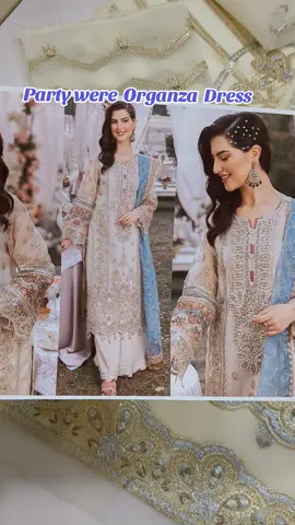Party were  Organza  Dress 🏷️Price 5,750rs Order through website 👇 Www.manddfashion.com ◾Description◾ 🔸Organza Shirt (Length with Border 45