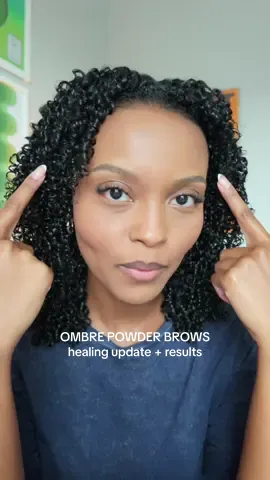 Healing update and results for my ombre powder brows • I’m so happy with them! #ombrepowderbrows #microblading #eyebrows 
