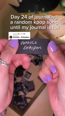 Replying to @❤️‍🔥 Ashley ❤️‍🔥 Day 24 of journaling a random kpop song until my journal is full!! Outside by Enhypen! Thanks for the suggestion Ashely 🫶🏻 #kpopjournal #scrapbookjournal #journalwithme #enhypen #kpopfypシ 