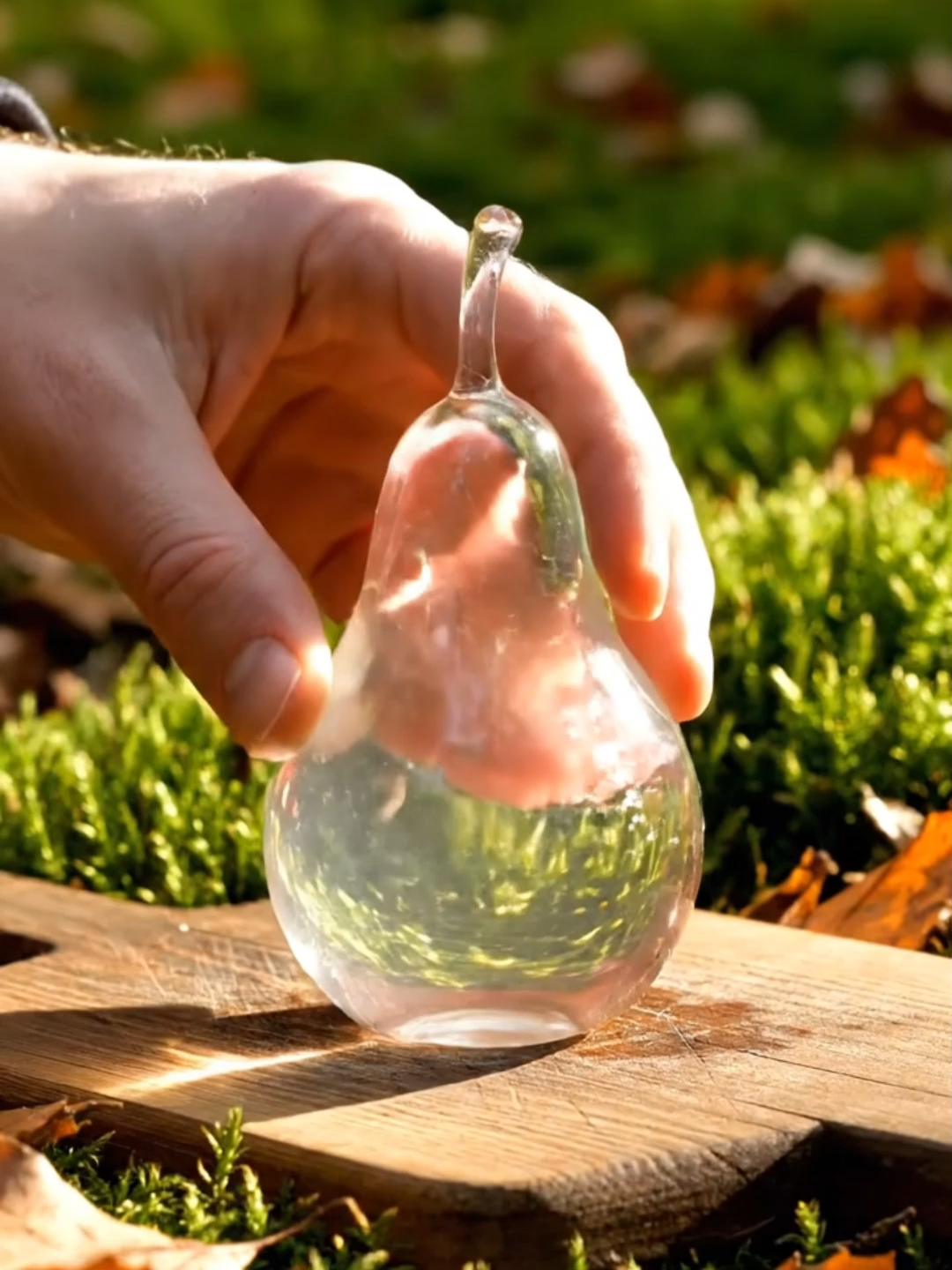 Glass Pear Cut##asmr #foryou #fyp #relaxingvideos #fruit #glass