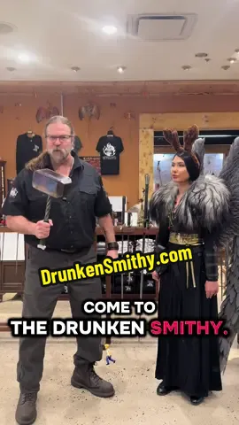 We have all your adventuring needs: axes, swords, hammers, knives, spears. You name it we’ve forged it! DrunkenSmithy.com #drunkensmithy #giftideas #blacksmith #customswords 