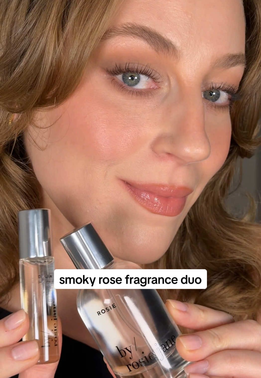 An intoxicating smoky rose fragrance duo 🪵🌹 @byrosiejane by Rosie Jane smoky rose layering duo (currently 30% OFF for Black Friday!) Rosie perfume (white musk + sweet rose) Dylan perfume oil (bergamot blossom, smoky guaiac wood, + amber silk)  #byrosiejane #perfume #fragrance #cleanbeauty 