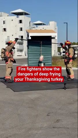 US safety authorities have warned Americans about deep frying whole turkeys this Thanksgiving to save houses from fire incidents. The Orange County Fire Rescue Department shared a video to explain the best way to deep fry turkeys and demonstrate what can happen if it is not done safely.