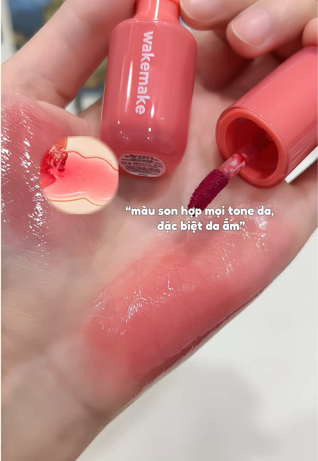 hợp mọi tone da, đặc biệt da ấm #wakemake #wakemakewaterfulglowtint #goclamdep #beauty #viral 