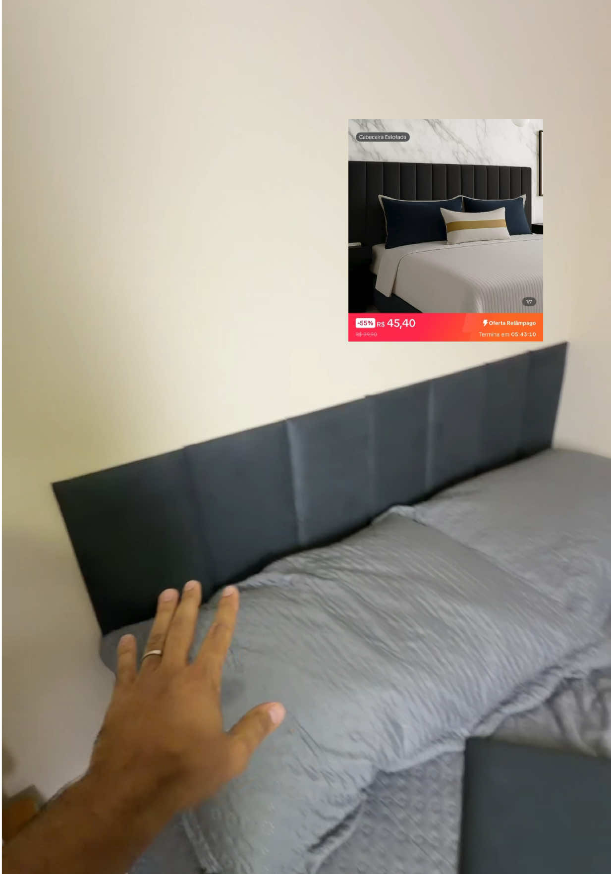 Cabeceira de Cama Estofada Modular 