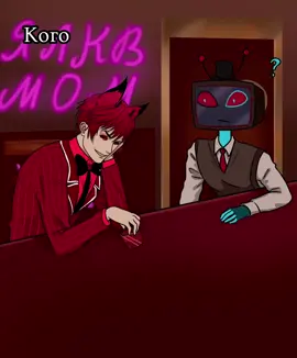 До конца)  Не шипперю их, но захотелось сделать такой видосик #hazbinhotel #alastor #vox #radiostatic #meme 