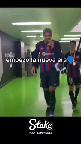 empezó la nueva era🗣️🗣️🤣🤣  #araujo #barcelona #nuevaera #kounde #championsleague 