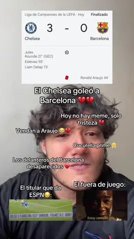 El Chelsea goleó al Barcelona 💔😭