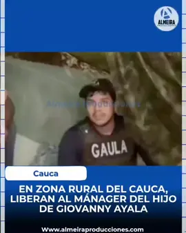 Liberado el mánager de Giovanny Ayala en zona rural del #Cauca El Gaula confirmó en las últimas horas la liberación del mánager del cantante Giovanny Ayala, quien había sido secuestrado junto al hijo del artista en el municipio de Santa Rosa, Cauca. Según información oficial, la operación se desarrolló de forma exitosa, permitiendo que la víctima recuperara su libertad en buen estado de salud. Las unidades especiales continúan desplegadas en la zona rural con el objetivo de dar con el paradero del otro secuestrado, cuyo rescate sigue siendo prioridad. La noticia ha generado alivio entre familiares, el equipo de trabajo del artista y sus seguidores, quienes mantienen la esperanza de que el joven también pueda regresar sano y salvo.