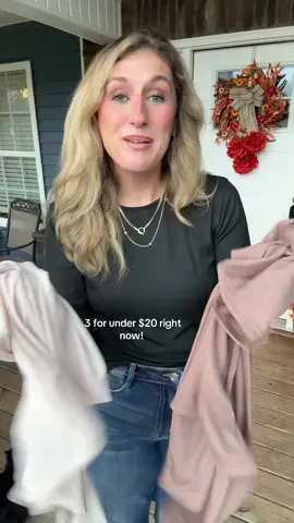 These basic long sleeves are PERFECT! #longsleeves #basics #fallbasics #fallfashion #fyp 