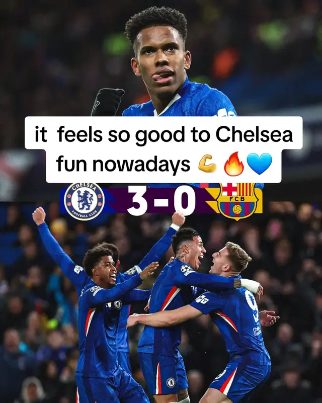 Chelsea champions league win tonight vs Barcelona#chelsea #barcelona #estevao #football #uefa 