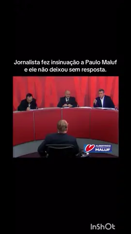 Jornalista fez insinuação a Paulo Maluf e ele não deixou sem resposta.   #maluf #brasil #saopaulo #bolsonaro #lula 