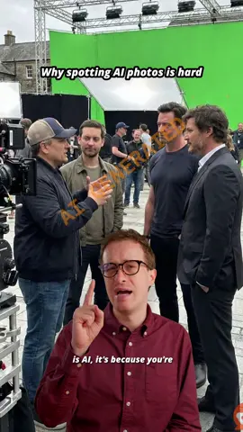 Why AI photos are so hard to spot #aiphoto #mcu #marvel #movies #bts This Nano Banana Pro image of a behind the scenes shot from a Marvel movie features celebrities, production equipment, and looks like it was shot on an iPhone. In order to figure it out, you need specific camera knowledge or some serious pop culture interests. The SynthID tool in Google Gemini was even down while I was editing. 