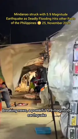 A 5.9 earthquake struck Mindanao at 10:45 a.m. today, depth 10 km. Meanwhile, other regions of the Philippines continue to face severe flooding, with damaged roads, power lines, and thousands displaced as heavy rain persists. #EarthquakePH #Mindanao #Philippines #Flooding #Mothernature 