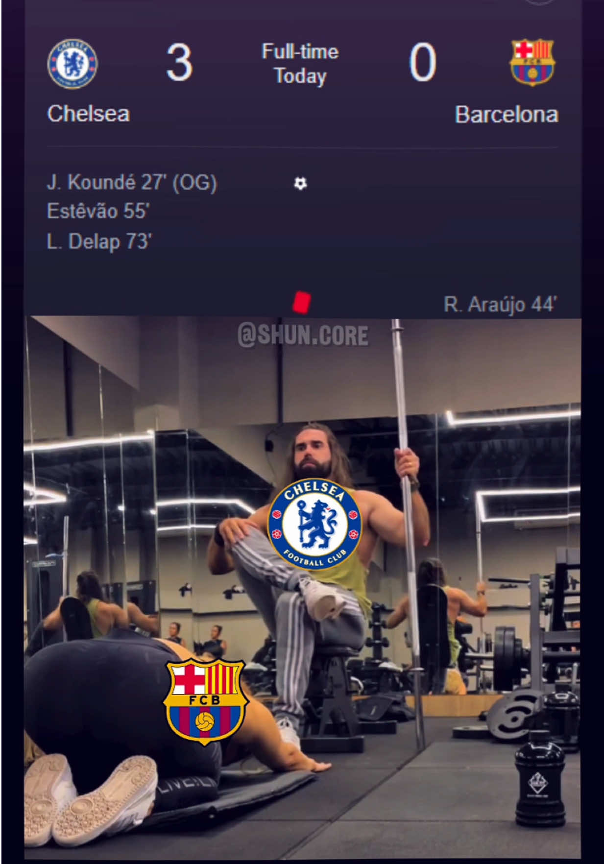 King Chelsea menang 3-0 atas Barcelona 🤣🤣🤣  #barcelona #chelsea #barcakalah #barcelonavschelsea #fyppppppppppppppppppppppp 