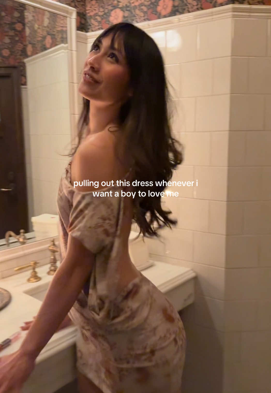 just posted in this dress 🙈 #dress #backless #songs #relatable #caitknight 