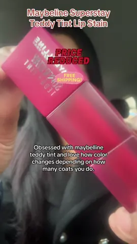 Maybelline Teddy Tint, stays on all day! @Maybelline NY #maybelline #maybellinelipstain #lipstain #maybellineteddytint #teddytint 