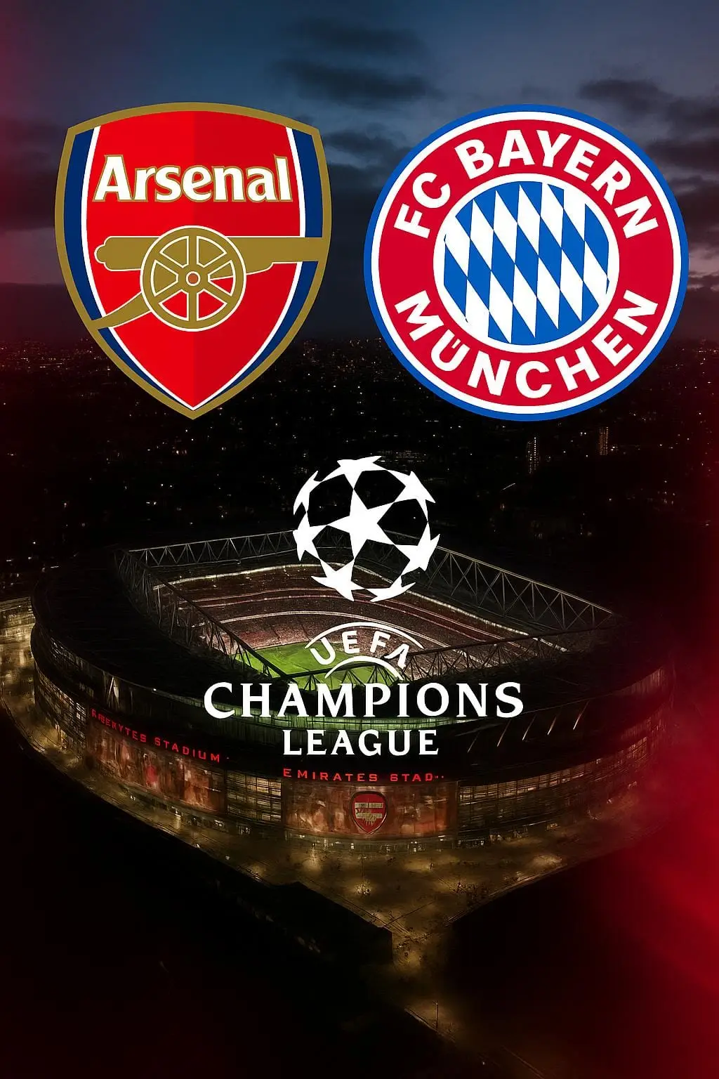 ⚒️ Arsenal vs. FC Bayern 📅 Datum: 26. November 2025 🕘 Anpfiff: 21:00 Uhr (MEZ) 🏟️ Ort: Emirates Stadium 🏆 Wettbewerb: Champions League 📺 Live auf: DAZN Eure Tipps?