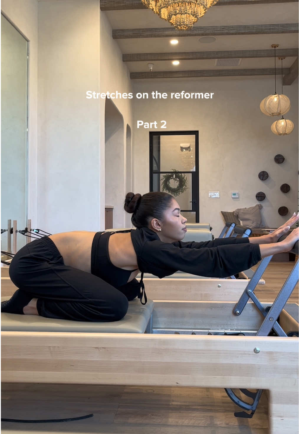 Part 2! Save for your next stretch class or warmup/cooldown #reformerpilates #pilatesreformer #pilatestiktok #pilatesinstructor #pilatestok 
