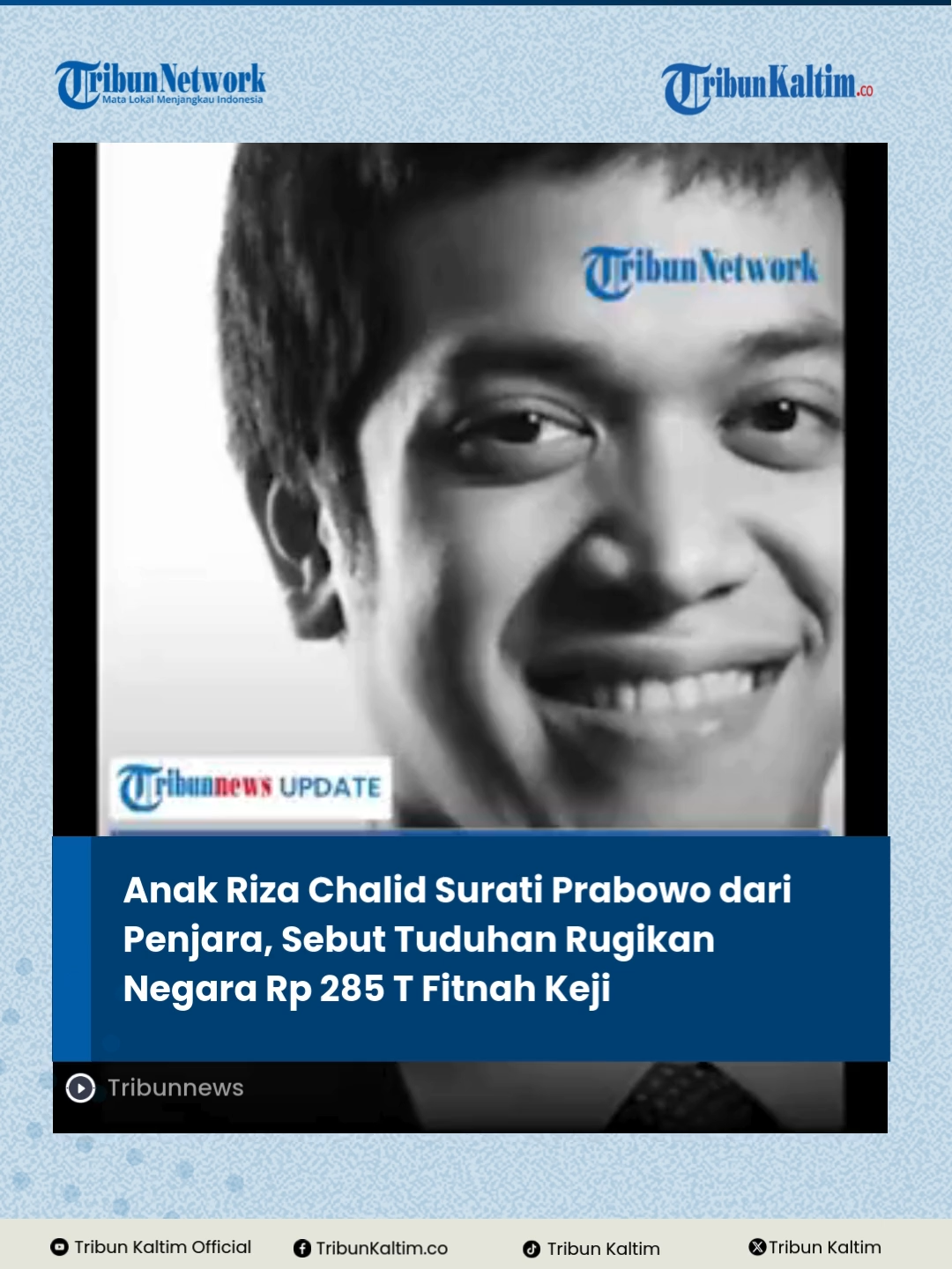 Muhammad Kerry Adrianto Riza (putra Riza Chalid) titipkan surat terbuka dari penjara untuk Presiden Prabowo. Kerry sebut tuduhan korupsi minyak mentah Rp 285 T adalah fitnah keji. Ia klaim usahanya hemat negara Rp 145 M/bulan & membantah ayahnya, Riza Chalid, dalang demo besar. Kerry juga bantah bermain golf dengan uang korupsi. #RizaChalid #SuratTerbuka #KorupsiMinyak #FitnahKeji #PrabowoSubianto #TribunKaltim